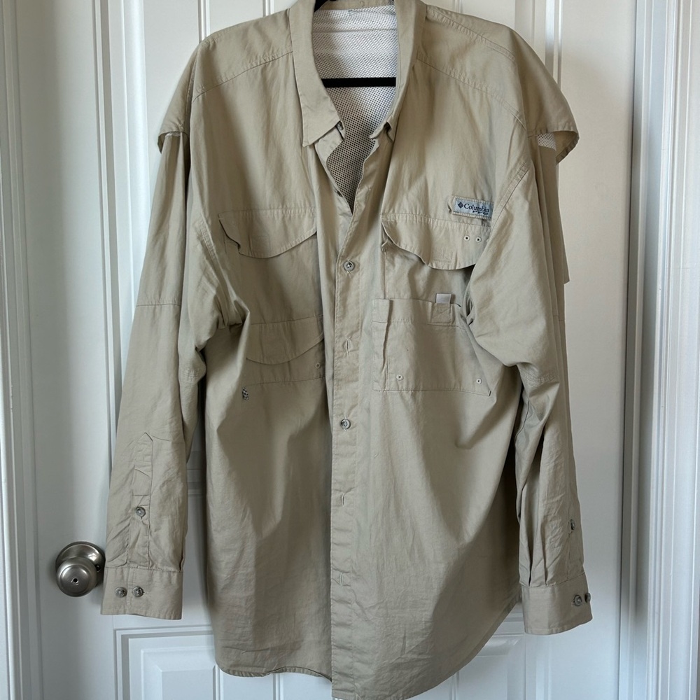NWT Columbia Men's Tan Long Sleeve Shirt